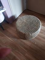 Rieten poef, Huis en Inrichting, Ophalen of Verzenden, Rond, Minder dan 50 cm, Minder dan 50 cm