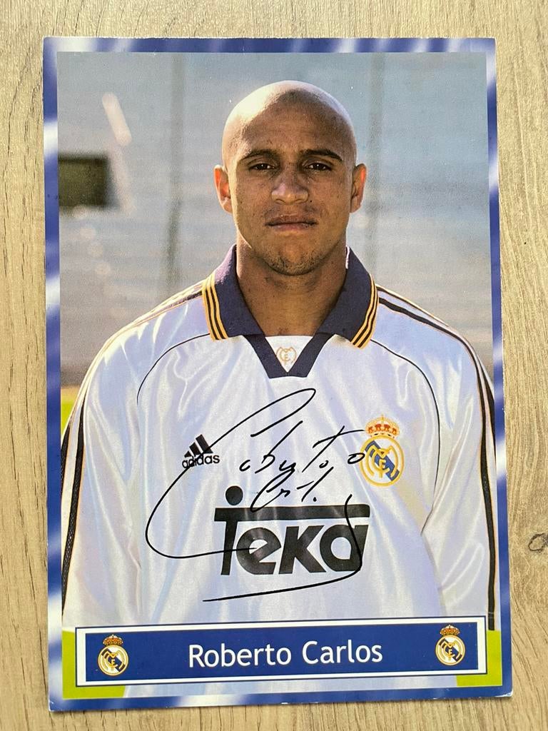 Fotokaart Roberto Carlos (Real Madrid)., Ophalen of Verzenden, Nieuw, Buitenlandse clubs, Spelerskaart