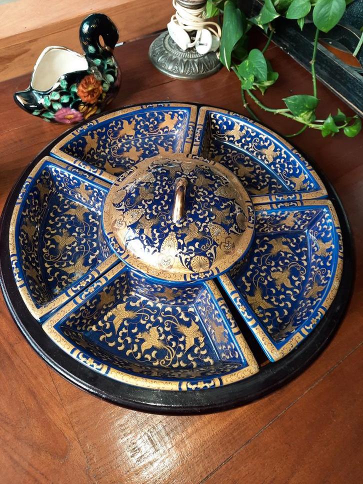 Vintage porseleinen serveerschaal met deksel, Antiek en Kunst, Antiek | Porselein, Ophalen of Verzenden