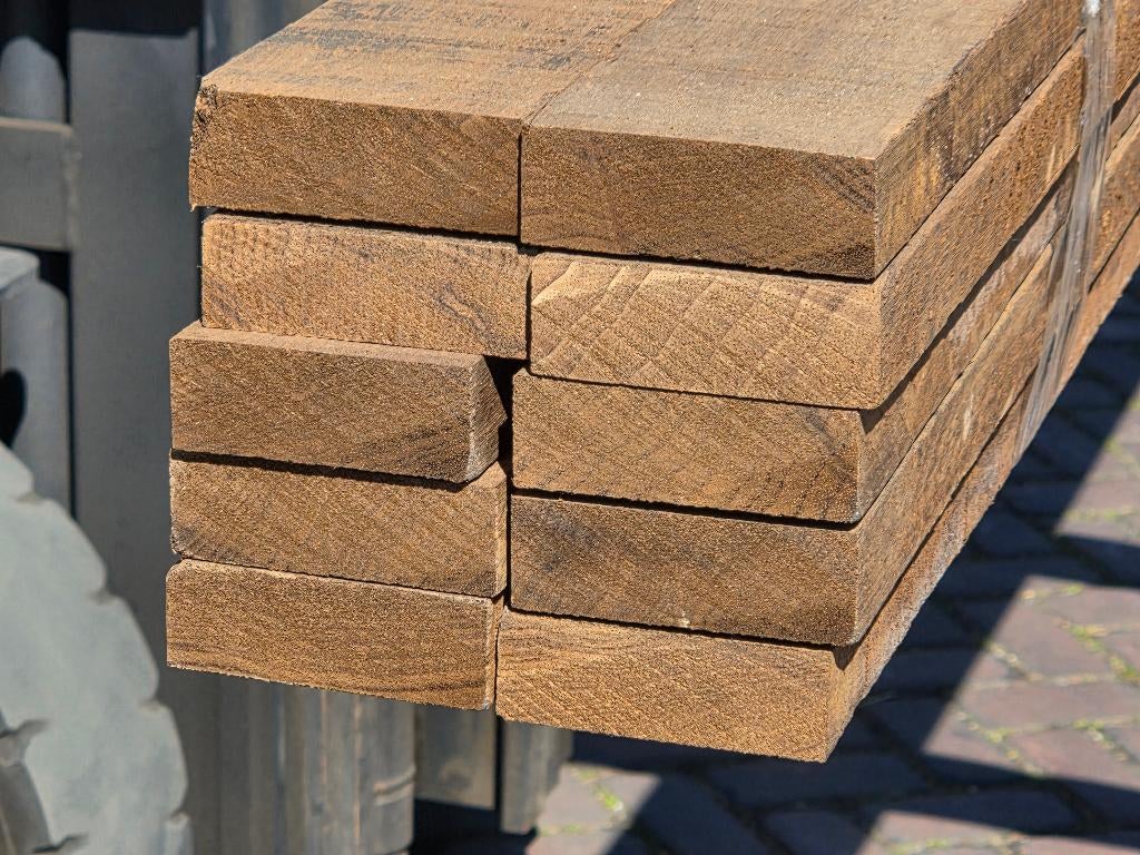 Hardhouten latten / planken +/- 2.5x7.5 cm - nr: HP21, Tuin en Terras, Palen, Balken en Planken, Ophalen, Overige typen, Nieuw