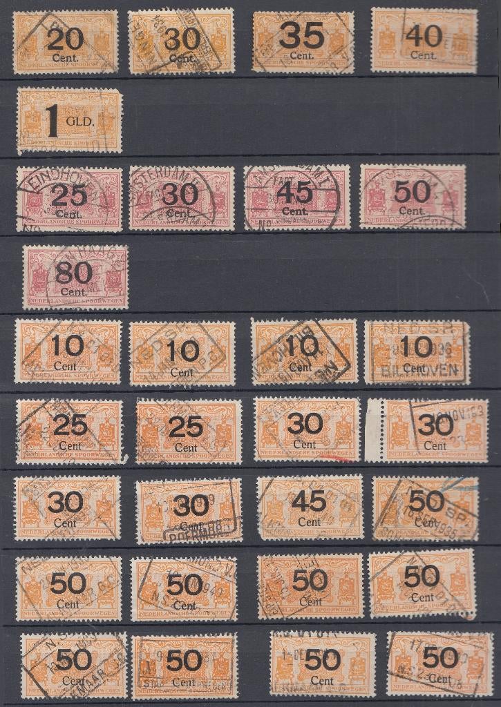 Spoorwegzegels, Postzegels en Munten, Postzegels | Nederland, Ophalen of Verzenden