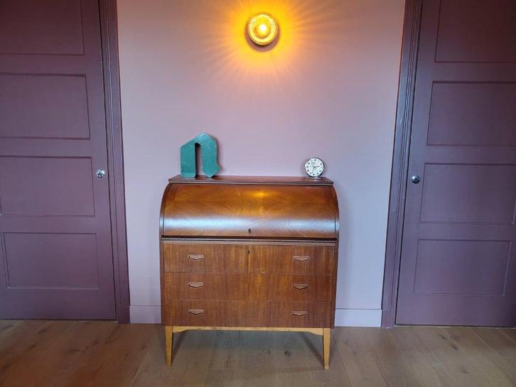 Secretaire  | Deens | Mid-century | Vintage, Huis en Inrichting, Kasten | Secretaires, Gebruikt, Ophalen