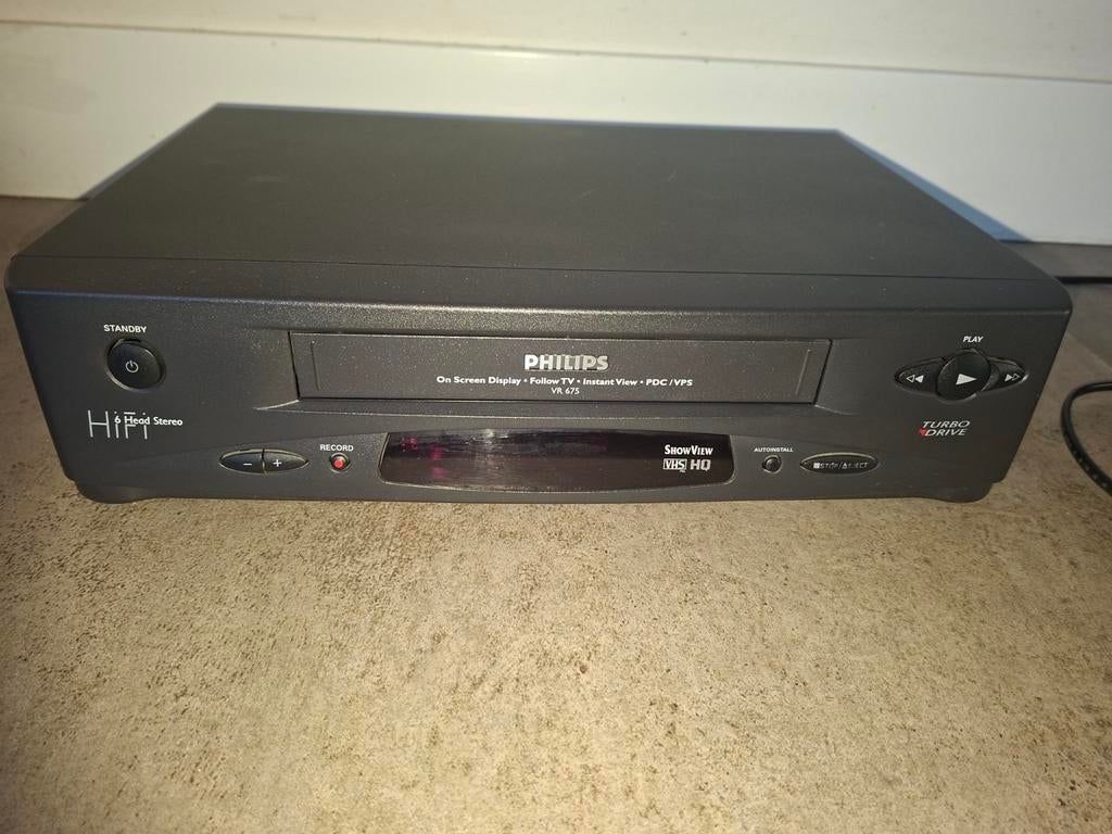 Philips VR 675 VHS speler - HiFi Stereo, ShowView, VHS HQ, Ophalen of Verzenden, Gebruikt, VHS-speler of -recorder