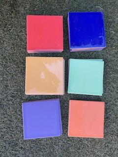 mozaiek tegels blauw,geel, paars,rood,oranje, groen en grijs, Hobby en Vrije tijd, Knutselen, Ophalen, Nieuw, Steen of Keramiek