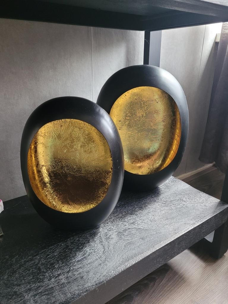 Set van 2 Marrakech Eieren - Zwart met Goud, Ophalen of Verzenden