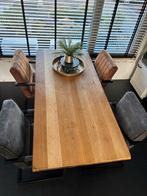 Eettafel met 4 stoelen, Huis en Inrichting, Tafels | Eettafels, Ophalen, Gebruikt, Eikenhout, 50 tot 100 cm