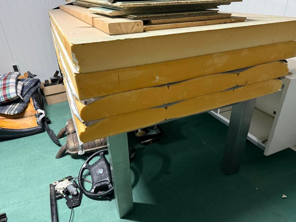 B keuze PIR isolatieplaten - 2500x1200x100mm, Doe-het-zelf en Verbouw, Isolatie en Afdichting, Ophalen, Gebruikt, 5 tot 10 m²