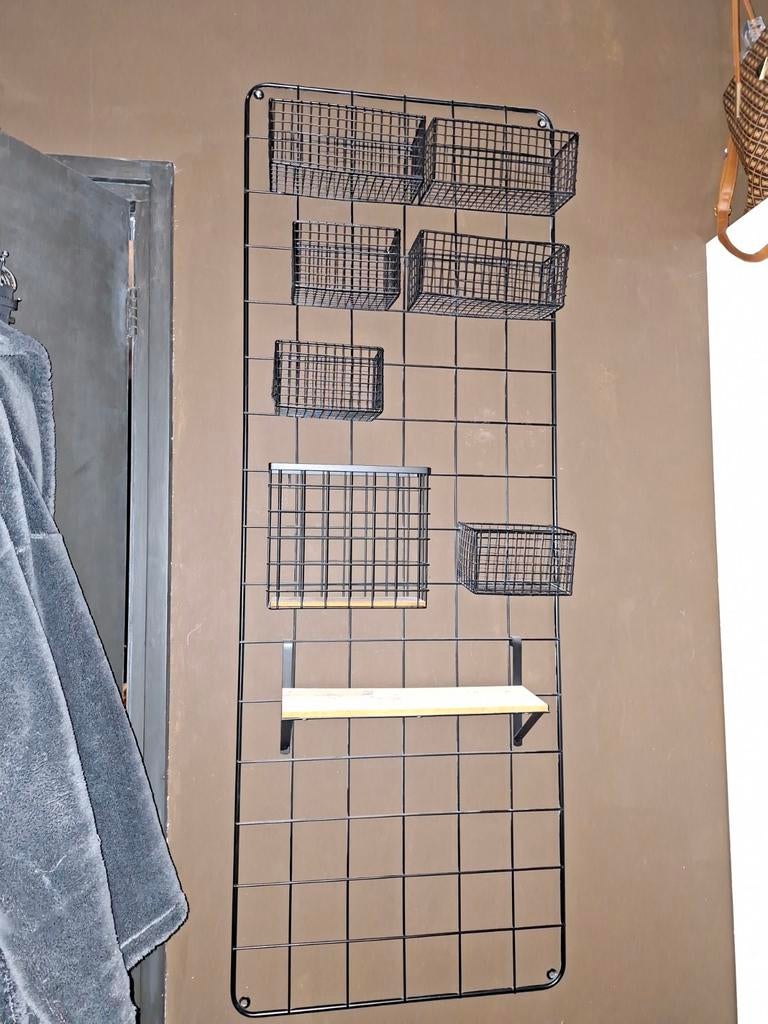 Wandrek + bakjes/plank, Huis en Inrichting, Woonaccessoires | Wandplanken en Boekenplanken, Ophalen, Zo goed als nieuw