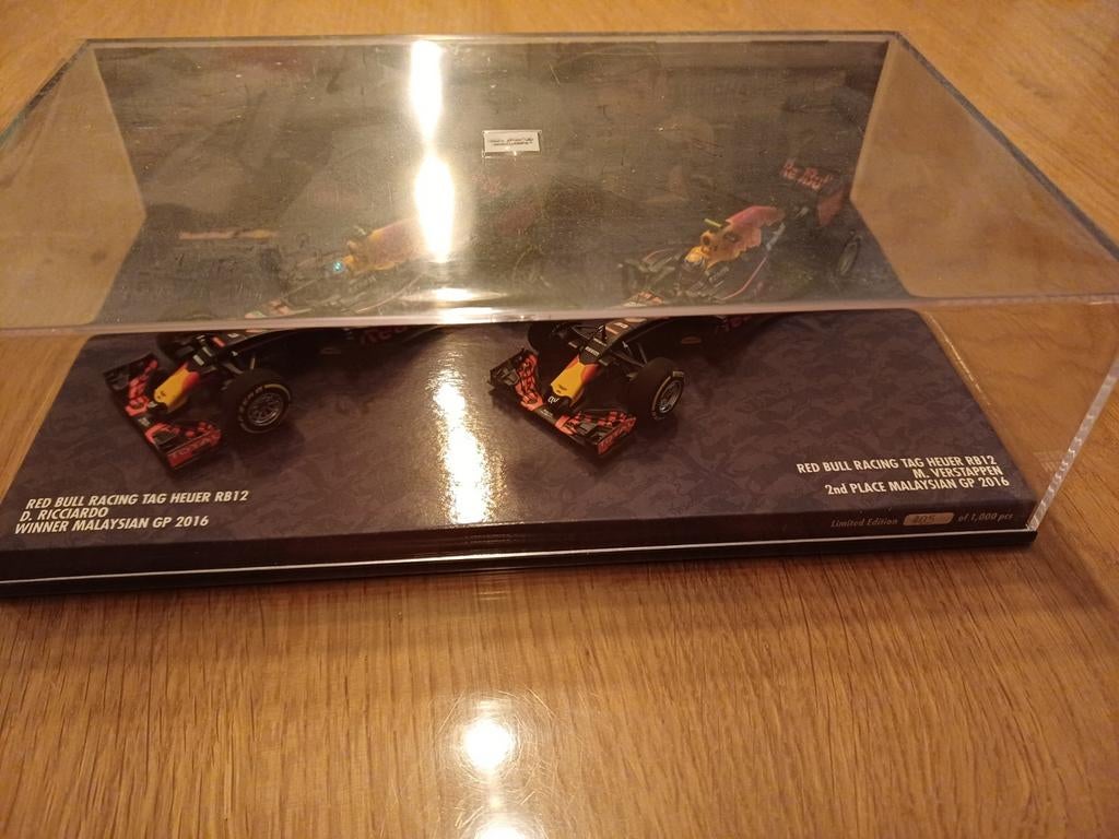 Max Verstappen schaalmodel 1:43 GP Maleisië 2016, Hobby en Vrije tijd, Modelauto's | 1:43, Nieuw, Auto, MiniChamps, Ophalen of Verzenden