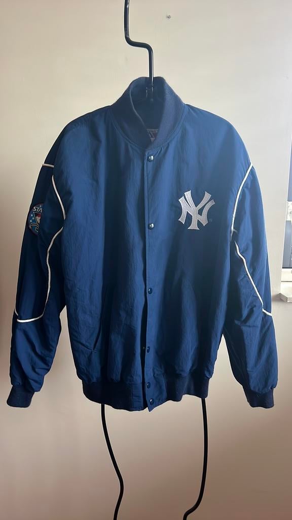 Vintage jaren 90 New York Yankees Starter Jack, Ophalen of Verzenden, Gedragen, Overige maten, Blauw
