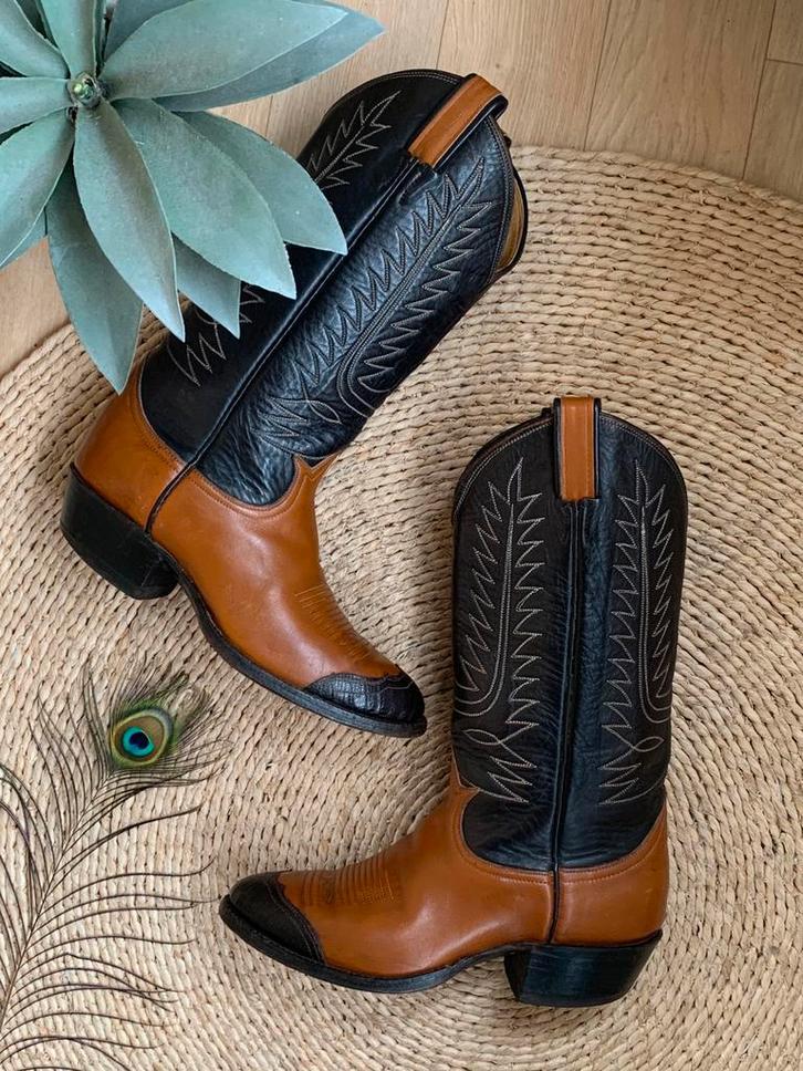 Tony Lama cowboylaarzen 38 39 western boots laarzen, Kleding | Dames, Schoenen, Zo goed als nieuw, Hoge laarzen, Bruin, Ophalen of Verzenden