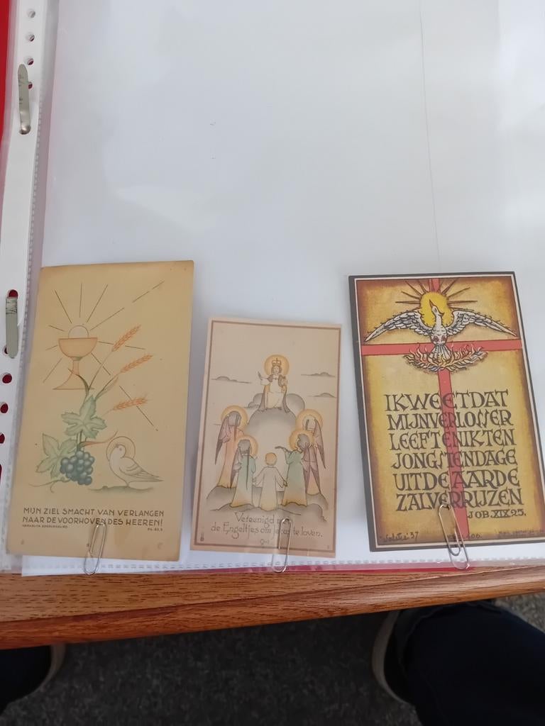 Oude bidprentjes en communiekaartjes - Diverse religieuze ka, Ophalen of Verzenden, Bidprentje