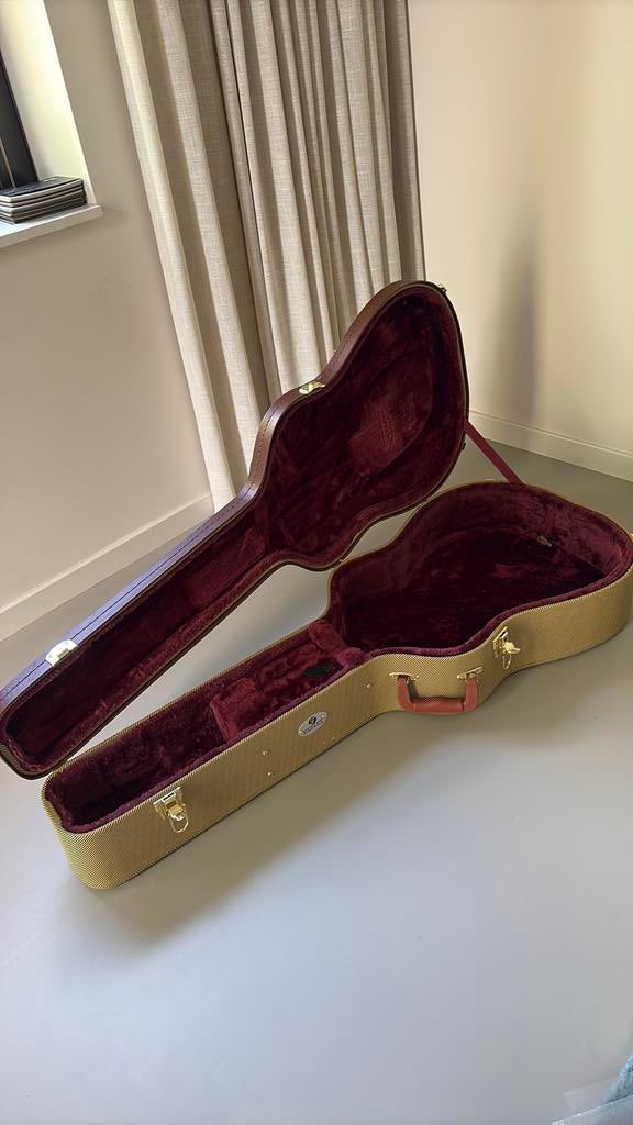 Prachtige, zgan Fazley houten gitaarkoffer, Muziek en Instrumenten, Behuizingen en Koffers, Ophalen of Verzenden, Zo goed als nieuw