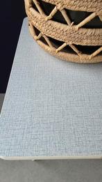 Vintage bijzettafel wit met formica blad - H50 B50 D40, Gebruikt, N, Vintage, Ophalen of Verzenden