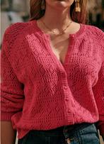 Sezane rose vest Capucine katoen mt XS (S) voorjaar, Verzenden, Zo goed als nieuw, Roze, Maat 34 (XS) of kleiner