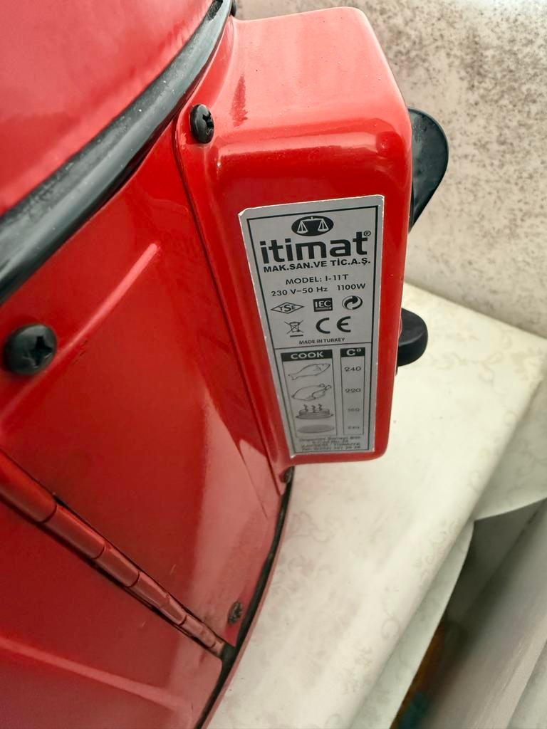 Itimat I-111 Rode Elektrische Oven 1100W, Witgoed en Apparatuur, Ovens, Gebruikt, Vrijstaand, Oven, Minder dan 45 cm, Ophalen