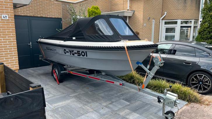 Topcraft 484 grande limited complete set vaarklaar, Watersport en Boten, Sloepen, Zo goed als nieuw, 10 tot 30 pk, 3 tot 6 meter