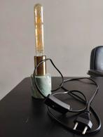 Groene marmeren tafellamp met LED lichtbron, Overige materialen, Ophalen of Verzenden, Zo goed als nieuw, Minder dan 100 cm