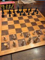 HOUTEN SCHAAKSPEL EN DAMSPEL COMPLEET HOUTEN BORD 43/43cm, Een of twee spelers, Ophalen of Verzenden, Gebruikt