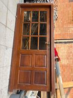 Hardhouten deur incl. kozijn, Ophalen of Verzenden, Zo goed als nieuw, Buitendeur, 200 tot 215 cm