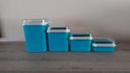 tupperware, Ophalen, Gebruikt, Blauw, Bus of Trommel