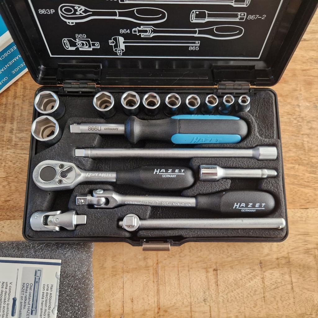 Hazet zeskant dopsleutelset 1/4" 852A-1 (nieuwstaat), Ophalen of Verzenden, Nieuw