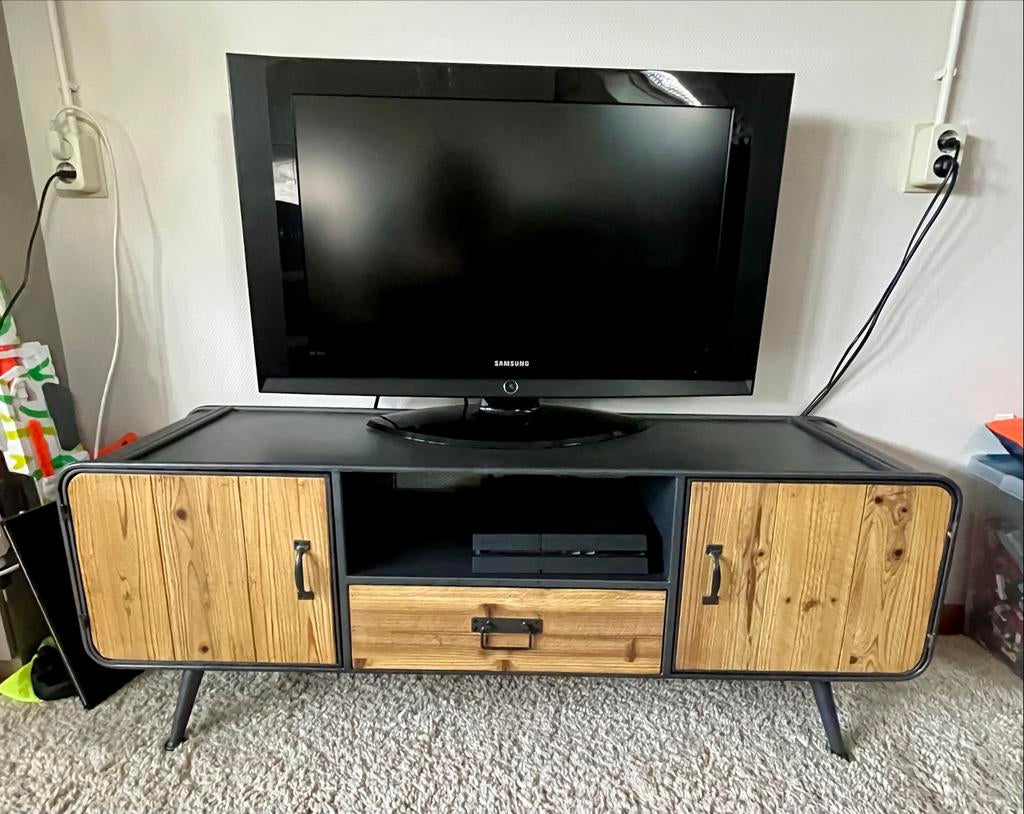 Dutchbone Gin TV-meubel - Industrieel design, Huis en Inrichting, Kasten | Televisiemeubels, 100 tot 150 cm, Ophalen of Verzenden