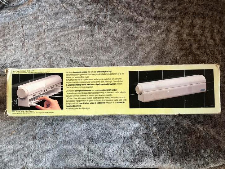 Automatische Waslijnen, 3.65 mt. x 6. Zelfvergrendelend., Caravans en Kamperen, Kampeeraccessoires, Zo goed als nieuw, Ophalen of Verzenden