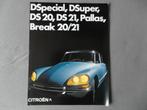 Folder Citroen D, Citroen DS, Citroen Break 1969, Ophalen of Verzenden, Zo goed als nieuw, Citroën, Citroën