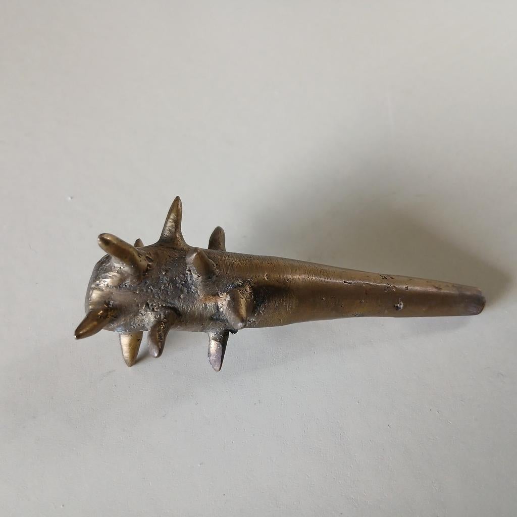 Miniatuur middeleeuwse metalen  morgenster, strijdknots, Antiek en Kunst, Ophalen of Verzenden