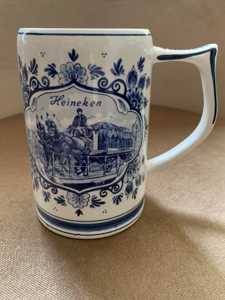 Heineken Bierpul ‘t Delftsche Huys, Verzamelen, Biermerken, Ophalen, Zo goed als nieuw, Pul(len), Heineken