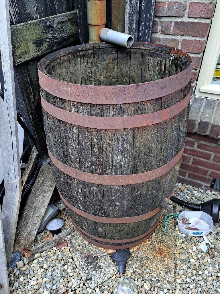 Regenton hout, Tuin en Terras, Regentonnen, 150 liter of meer, Ophalen, Gebruikt, Hout