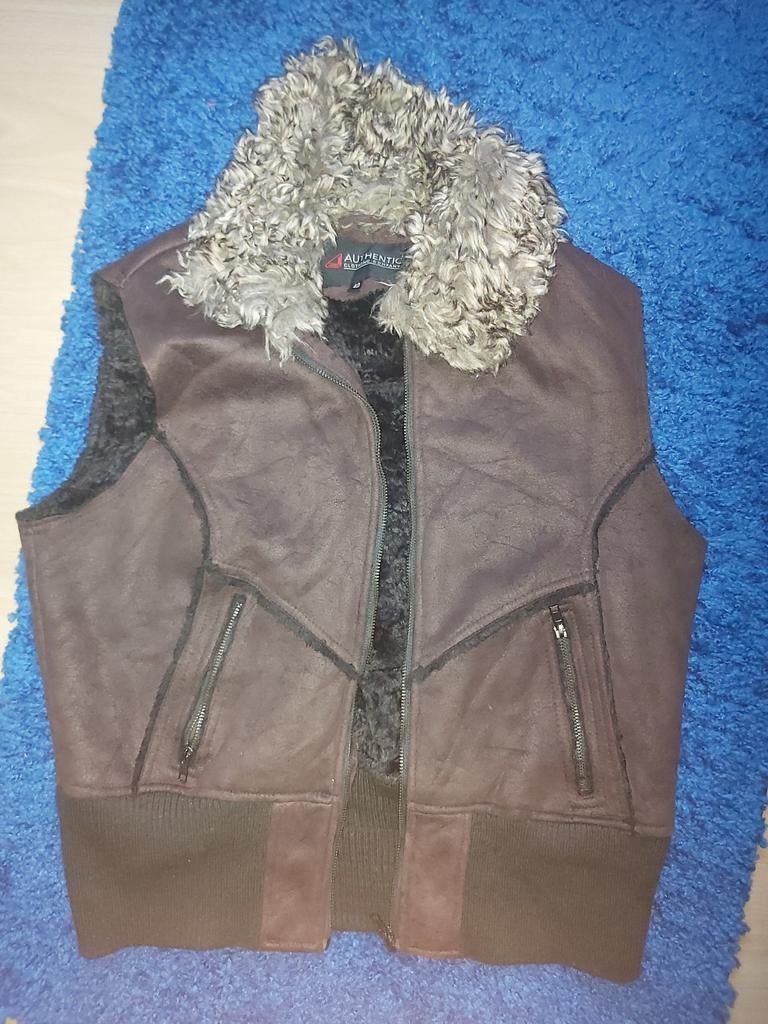 Bruine bodywarmer met kraag en steekzakken, Kleding | Dames, Bodywarmers, Ophalen of Verzenden