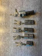 5 zeiss ikon dubbele cilinder sloten, Ophalen of Verzenden, Zo goed als nieuw, Rvs, Slot