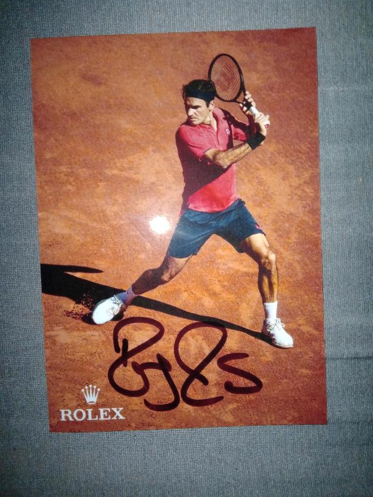 Gesigneerde foto set van Tennis Legende Roger Federer, Sport en Fitness, Tennis, Nieuw, Overige typen, Overige merken, L00, Ophalen of Verzenden