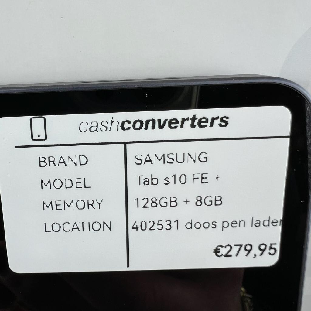 Samsung Tab S10 FE+ | 128GB+8GB ram | Doos,pen,lader| 402531, 13 inch of meer, Ophalen of Verzenden, Zo goed als nieuw, 16 GB