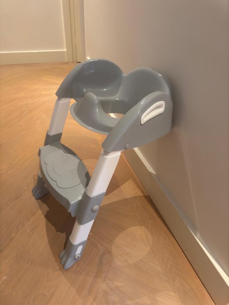 Thermobaby Kiddyloo Toilettrainer met Opstapje - Grijs, Ophalen of Verzenden, Nieuw