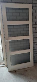 Binnendeur met facetglas 210.5x93, Ophalen, Binnendeur, 200 tot 215 cm