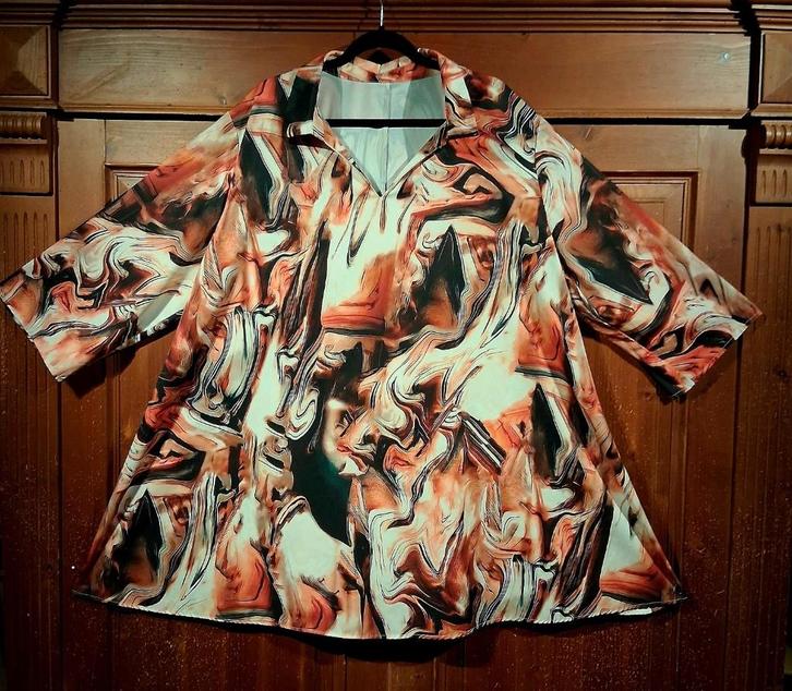 prachtige warme kleuren tuniekjurk 50/52, Kleding | Dames, Grote Maten, Nieuw, Jurk, Overige kleuren, Ophalen of Verzenden