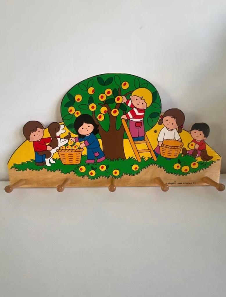 Vintage houten Simplex kinderkapstok ‘50-‘60 retro, Ophalen, Gebruikt, Overige typen