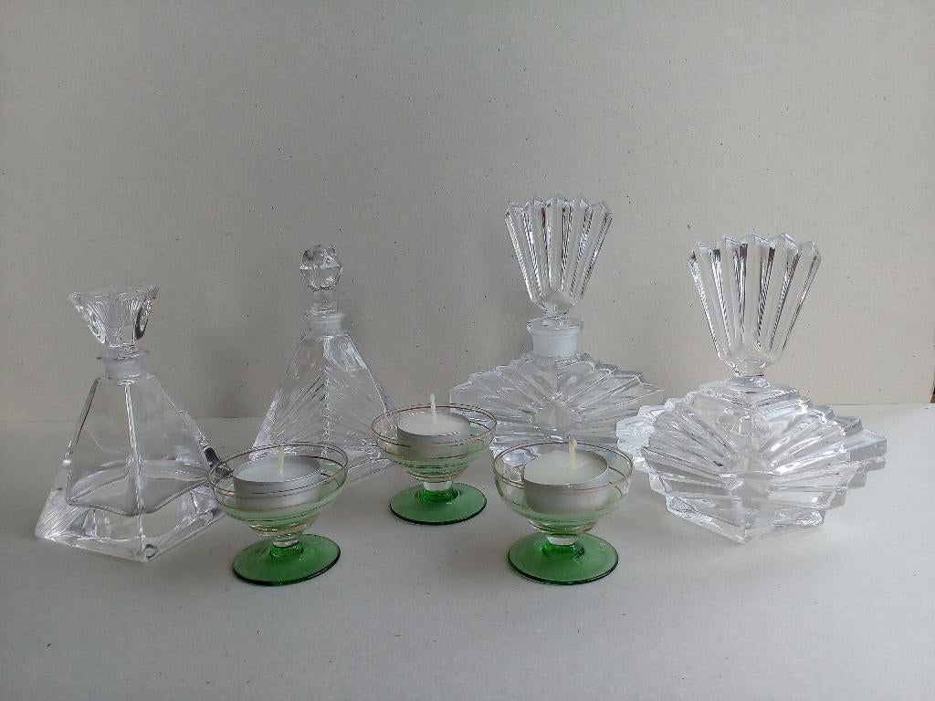 Art deco/vintage Parfumflesjes. Per set geprijsd vanaf., Ophalen of Verzenden