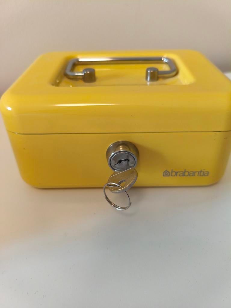 Brabantia geldkistje, Verzamelen, Ophalen of Verzenden, Gebruikt, Metaal of Blik, Overige thema's