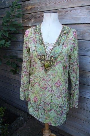 Tuniek groen/ kleur Studio Anneloes mt M transp Vaste prijs, Maat 38/40 (M), Studio Anneloes, Verzenden, Zo goed als nieuw