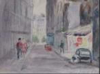 Han Krug Parijs straatbeeld. De rue Mazarine, Antiek en Kunst, Kunst | Schilderijen | Klassiek, Ophalen
