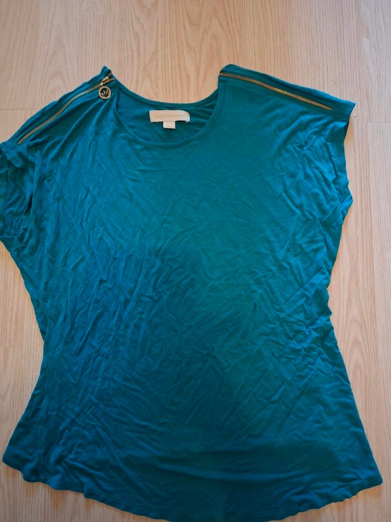 Nicki Minaj turquoise top met ritsdetails maat 42, Blauw, Nicki Minaj, Maat 42/44 (L), Ophalen of Verzenden