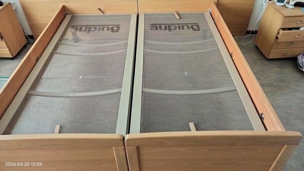 Auping hand verstelbare bedbodem (2 stuks), Ophalen, Gebruikt, 90 cm, Eenpersoons