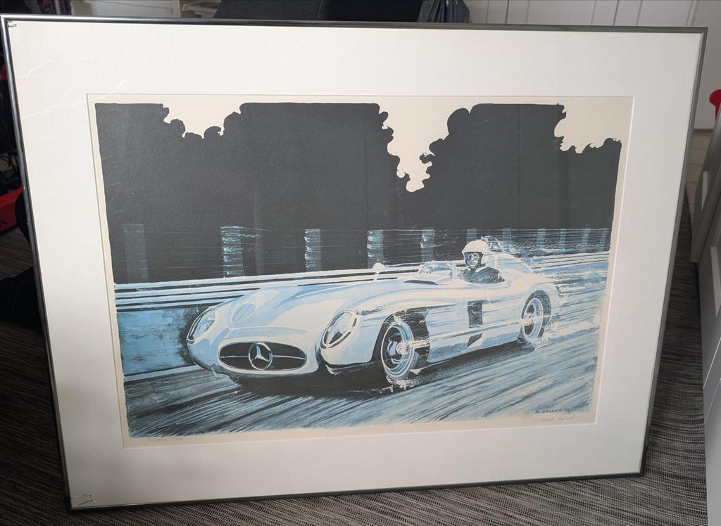 Gelimiteerde kunstdruk Mercedes 300 SLR D. Dessart, Ophalen