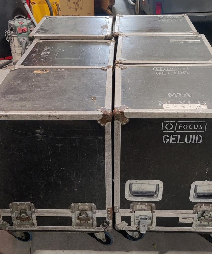 6 Flightcases op wielen, Muziek en Instrumenten, Ophalen, Gebruikt, Overige instrumenten, Flightcase