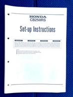 Honda CB250RS 1980 Set-up Instructions, Verzenden, Honda