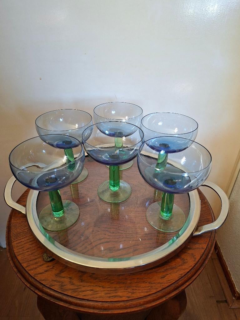 Set 6 vintage cocktail / margarita glazen, Ophalen